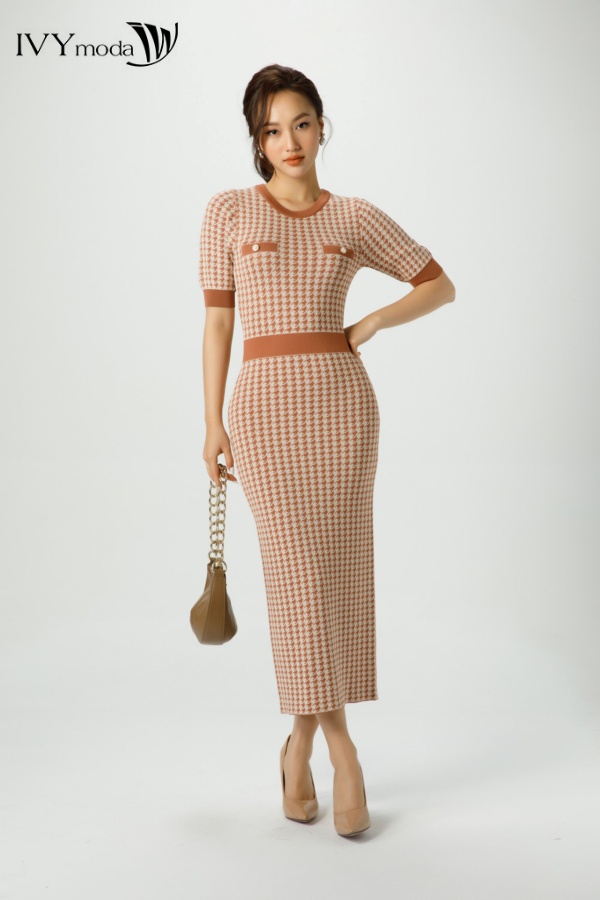 Đầm len ôm body dáng dài moda IVY Moda MS 42B8868