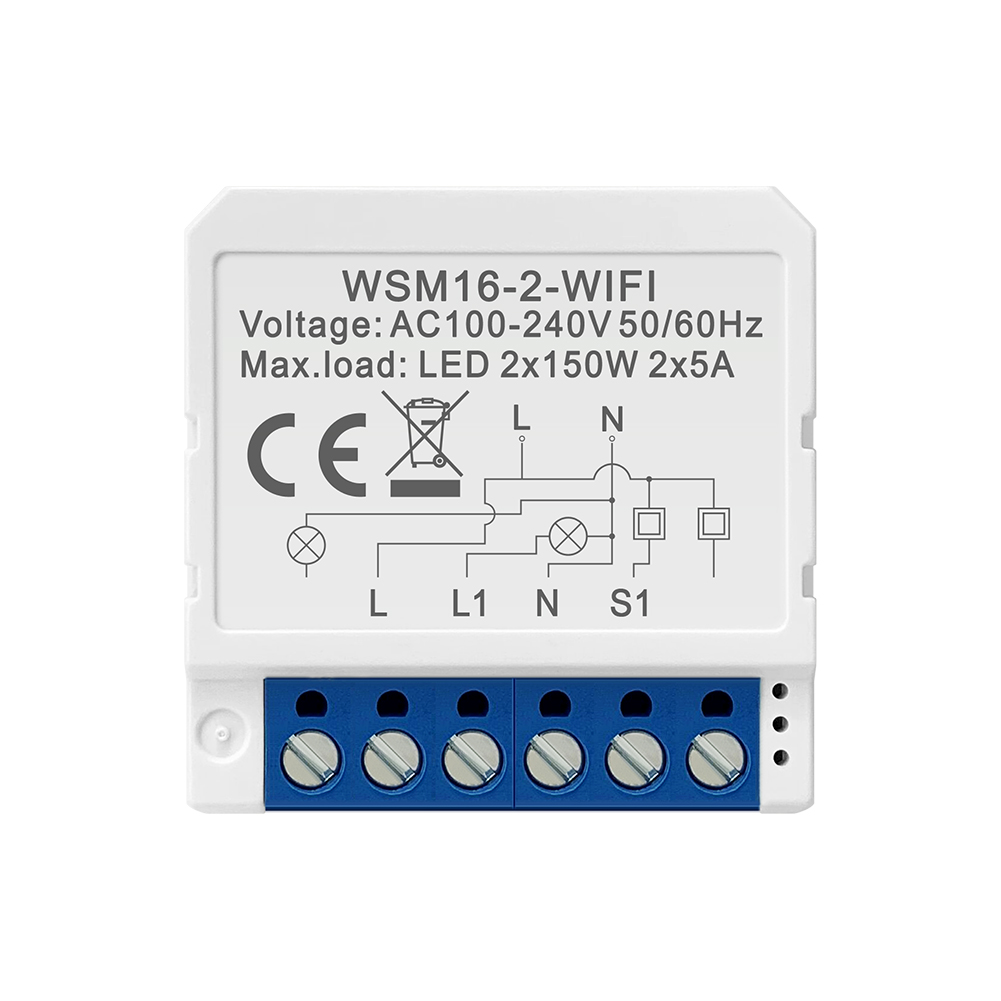 1SET Smart Circuit Breaker Tuya Wifi Switch 1/2/3/4 Gang Smarthome Support Alexa Google Home Light Switch Module Smart House Mini
