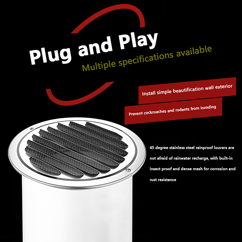 70/80/100/120/150MM%20Round%20Stainless%20Steel%20Air%20Vent%20Grille%20Insect%20Protection%20Home%20Exterior%20Wall%20Ducting%20Ventilation%20Tool%20GENGLI%20-%20Image%204