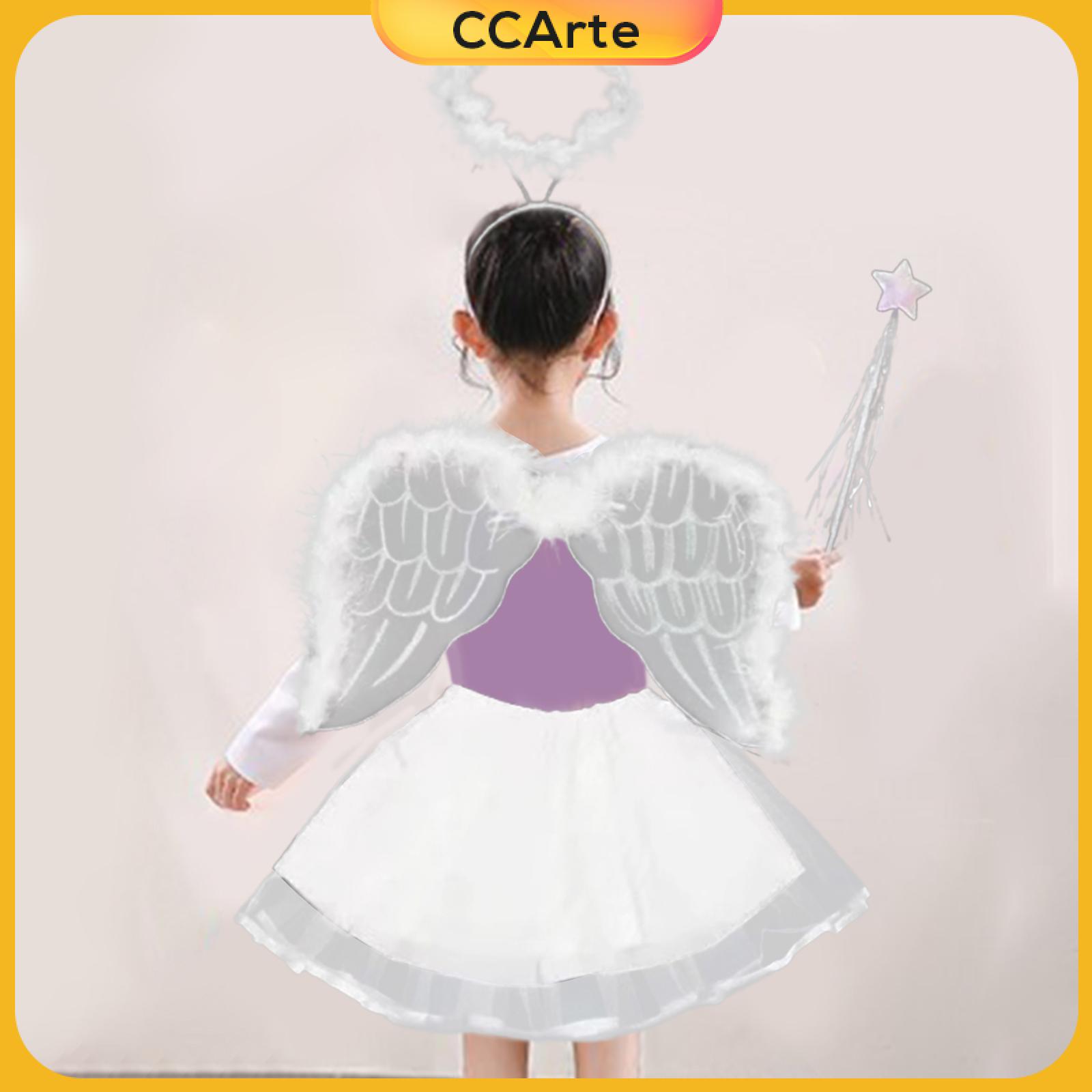 CCArte Angel Costume for Girls Child Kids Cosplay Halloween Cosplay Costumes