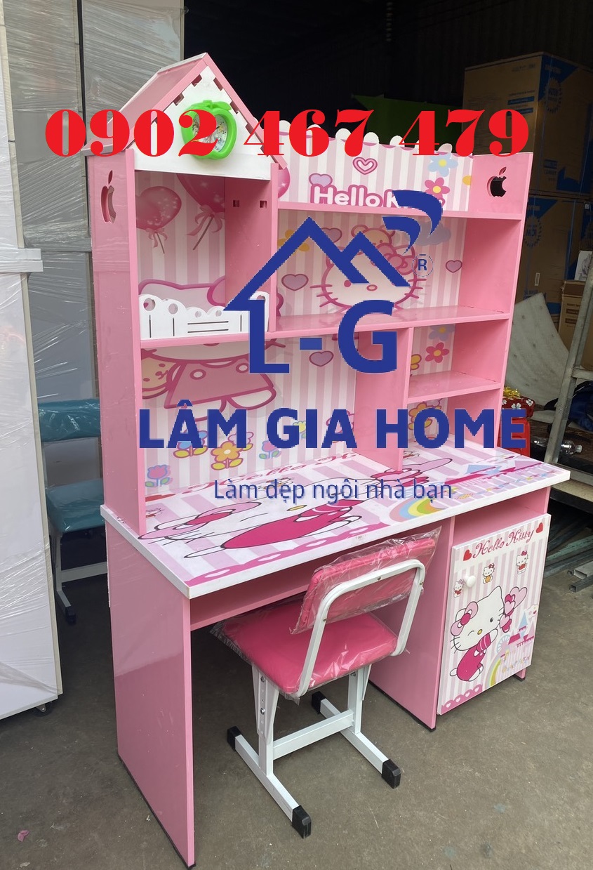 BÀN HỌC SINH HELLO KITTY HỒNG - FREESHIP HCM