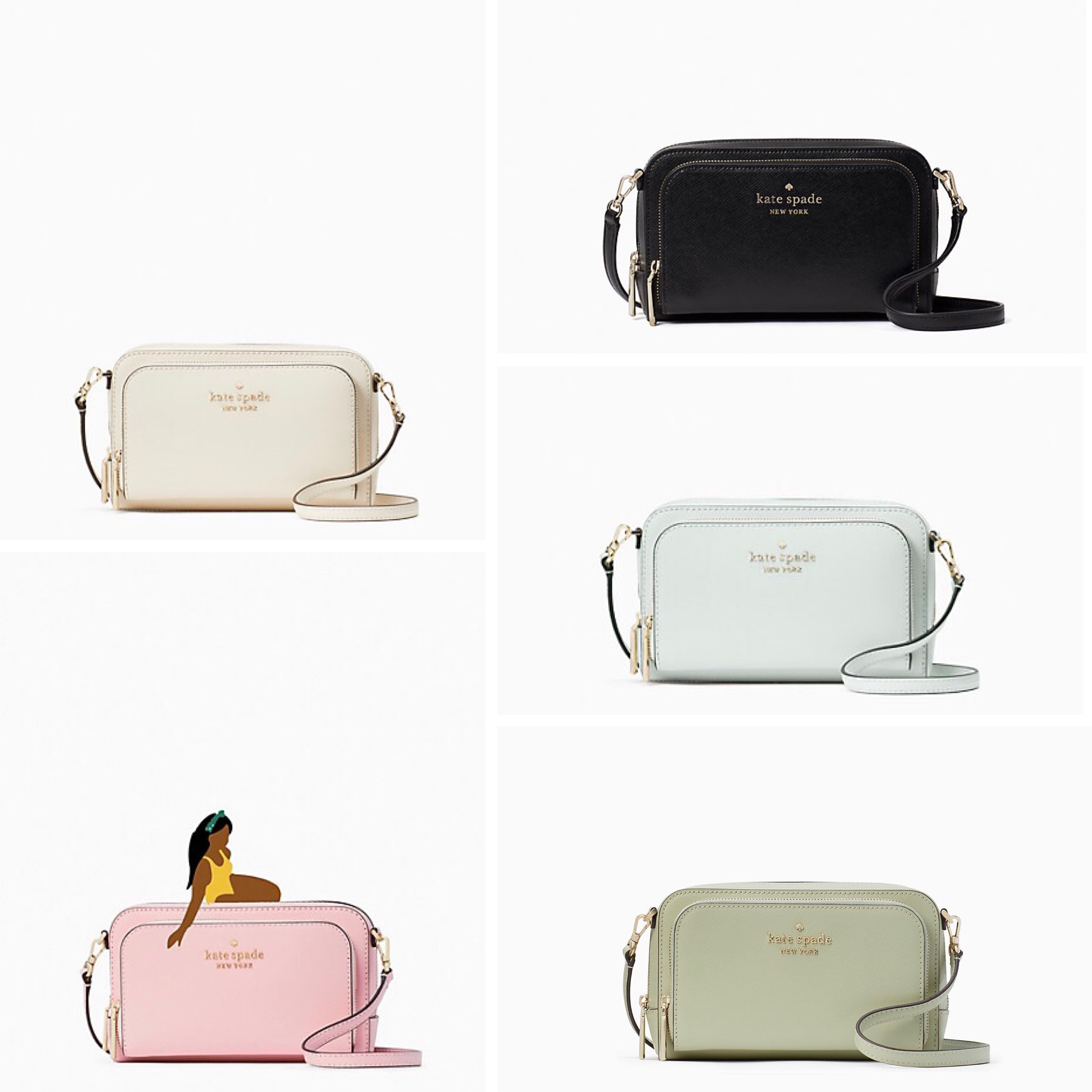 kate spade staci double zip crossbody
