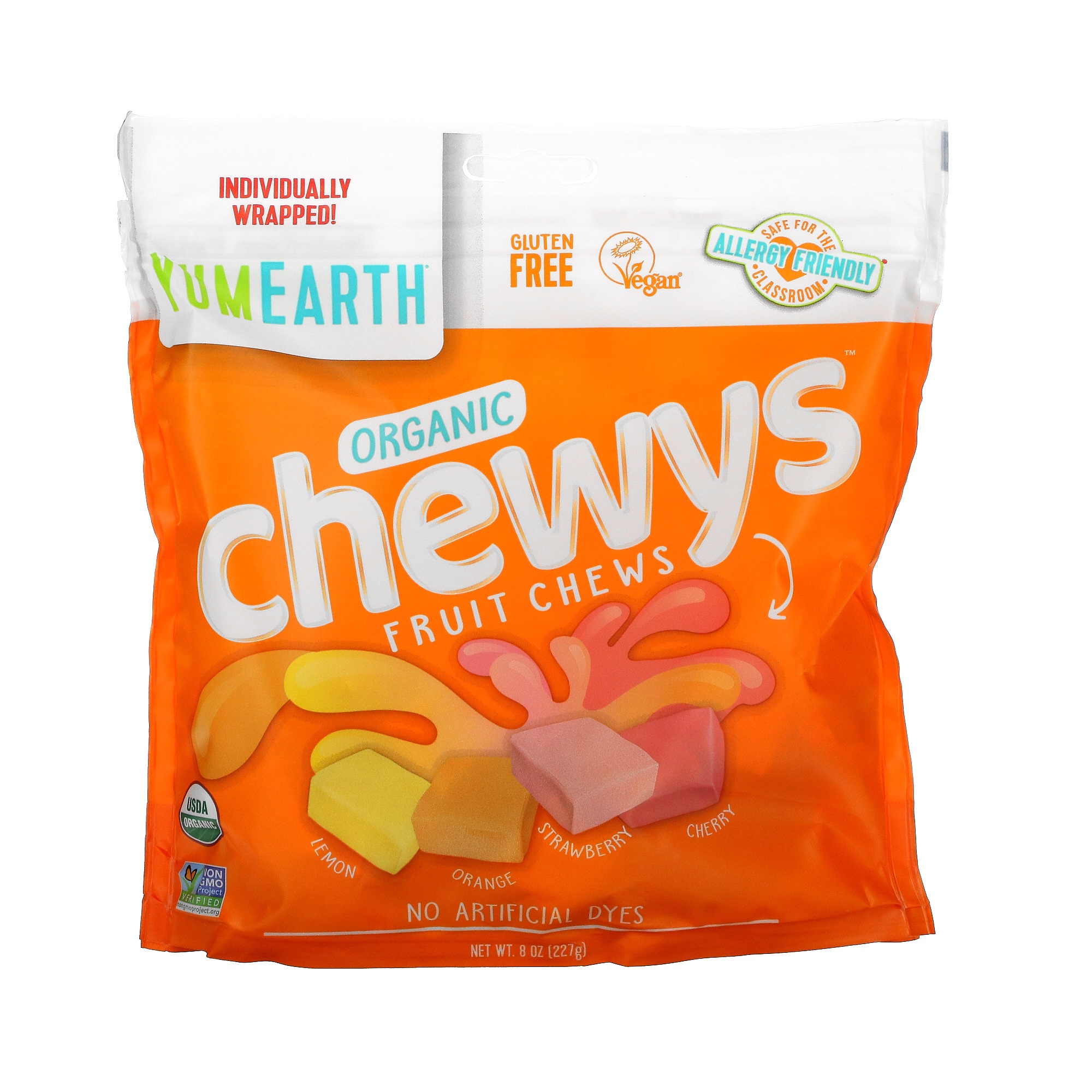 [PREORDER] YUMEARTH ORGANIC CHEWYS FRUIT CHEWS LEMON ORANGE STRAWBERRY
