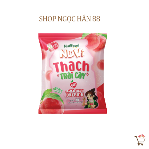 Thạch nuvi trái cây đào,nho,vải gói 120gr