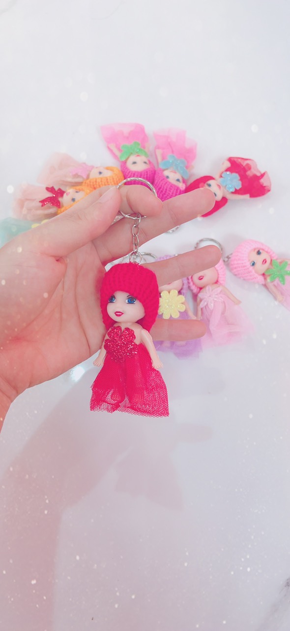 Búp bê chibi có móc khóa treo cặp xinh xắn 10cm