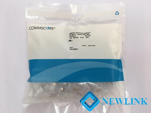 100 hạt mạng đầu bấm RJ50 10 chân đồng COMMSCOPE