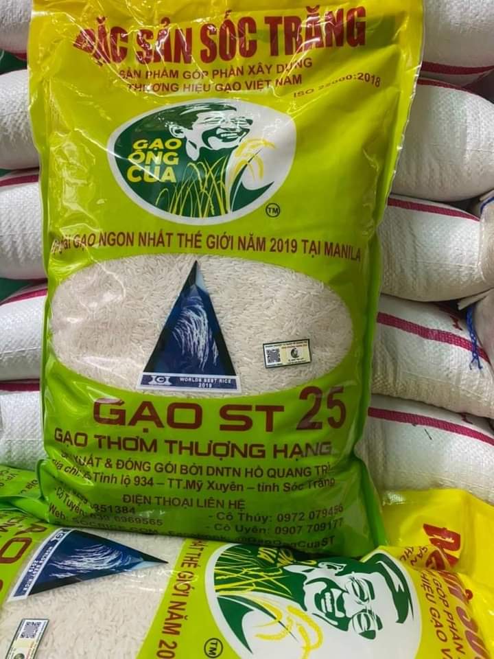 Gạo ST25 đặc sản Sóc Trăng - (Túi 5kg ông Cua)