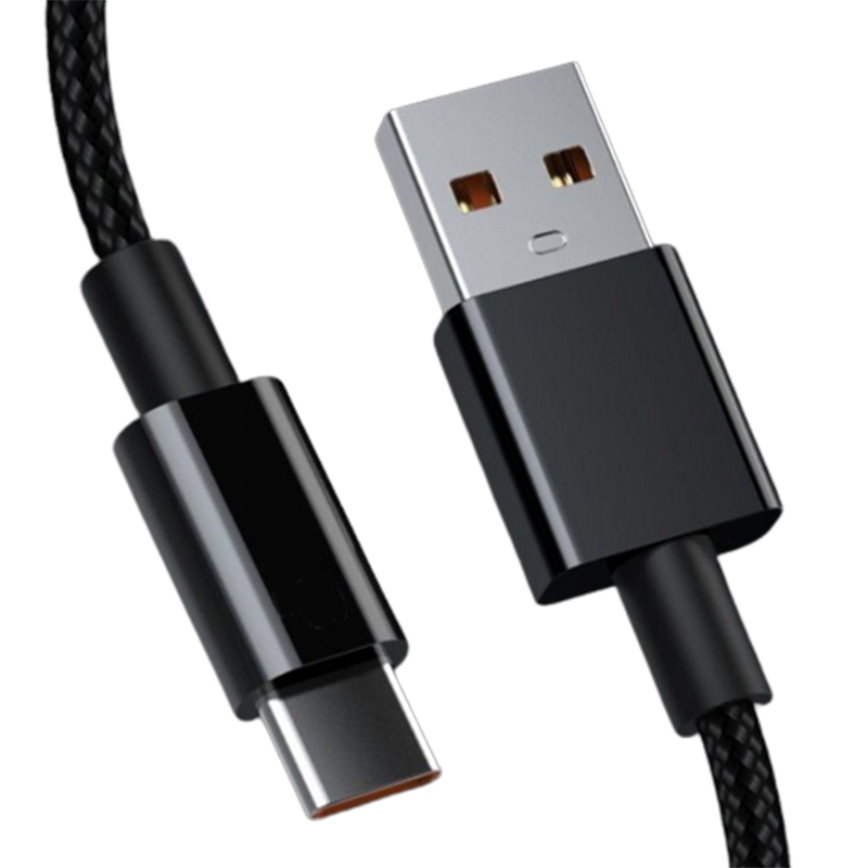 1/2M 6A 66W USB Type C Super Fast Charging Data Cable Durable Nylon Braided Data Cord for Huawei Xiaomi Universal Android
