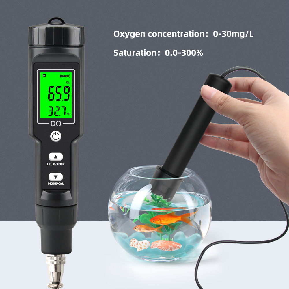 Digital Dissolved Oxygen Meter D09100 Professional Dissolved Oxygen Analyzer Oxygen Concentration Tester 0 0-40.0 Mg/l. 