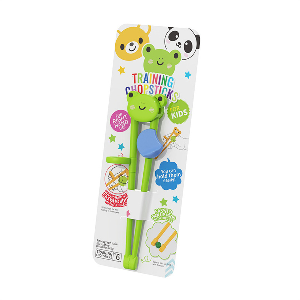 Green Protect Store Chopsticks Practice Cartoon Baby Learning Animal Cute Cartoon Learning Chopsticks Kids Enlightenment Food Sticks With Box Eating Practice Chopsticks Eating Training Tools Cute Chopsticks Training Chopsticks Baby Feeding Utensils Childr