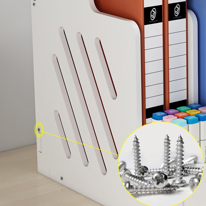 Desktop bookshelf multi-layer A4 document storage rack, multi-function data sorting book stand, standing shelf office file shelf