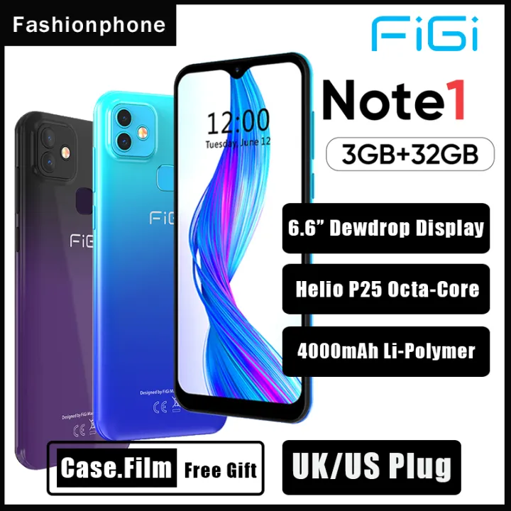 Fingerprint Unlock Phone Figi Note 1 Smartphone 6 6inch Display 4000mah Battery Mtk Helio P25 Octa Core 3gb 32gb Mobile Phone 13mp Dual Cam Lazada Singapore