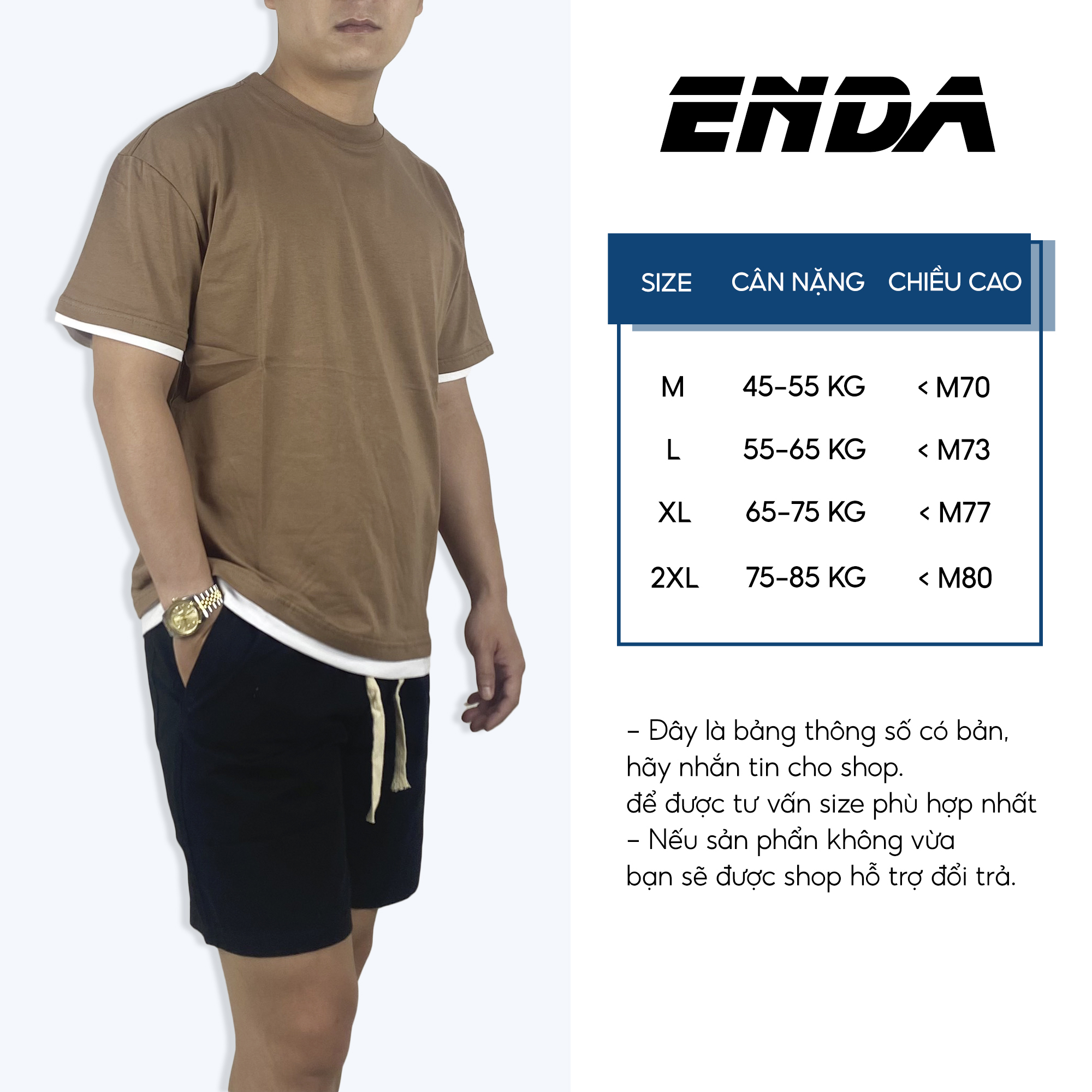 Quần đùi kaki ENDA STORE cạp chun