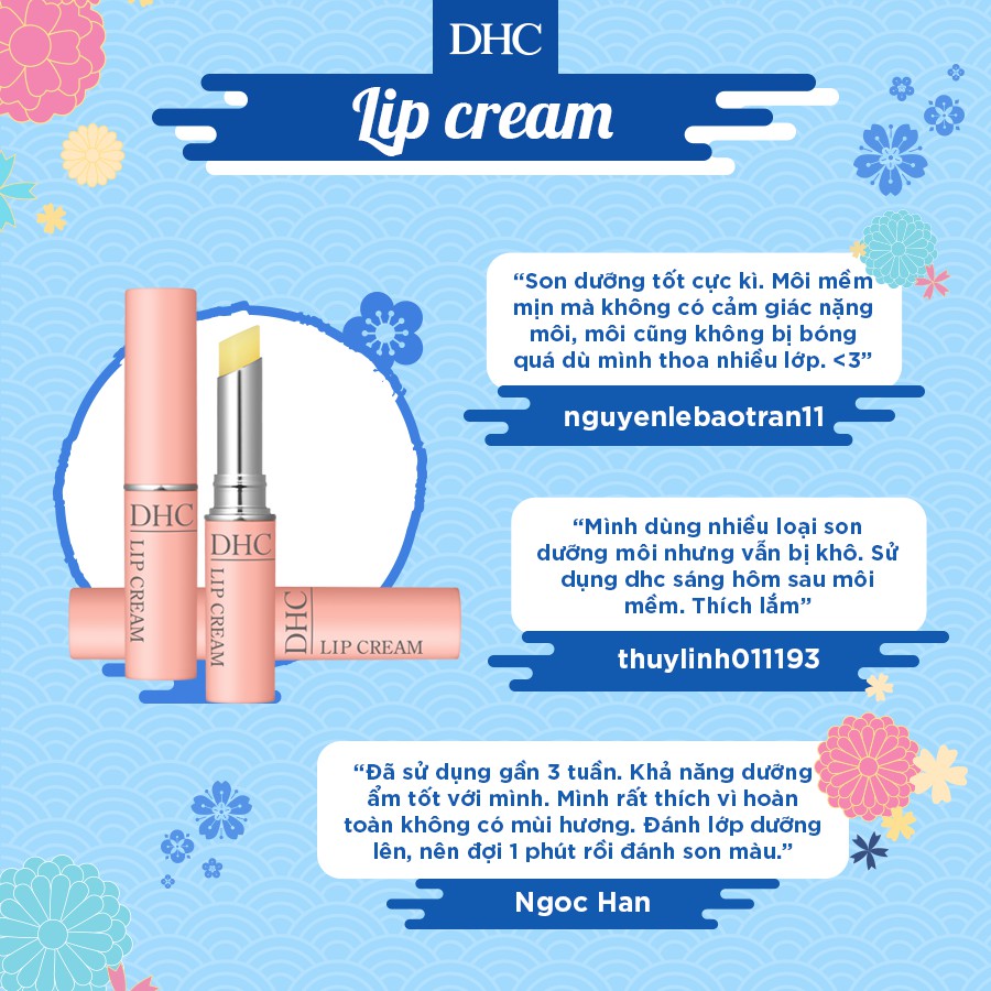 Son Dưỡng Môi DHC Lip Cream 1,5g Nhật Bản