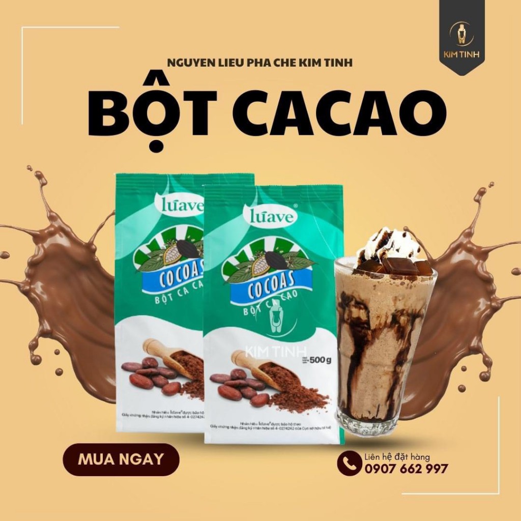 Bột Ca cao Luave Nguyên Chất Gói 500gr/ Cocoas Luave 500Gr