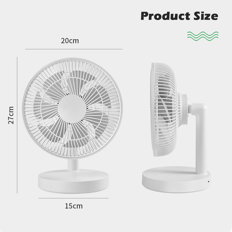 【Free gift】Usb Rechargeable Table fan strong wind 3600MAH 7 Blades 4