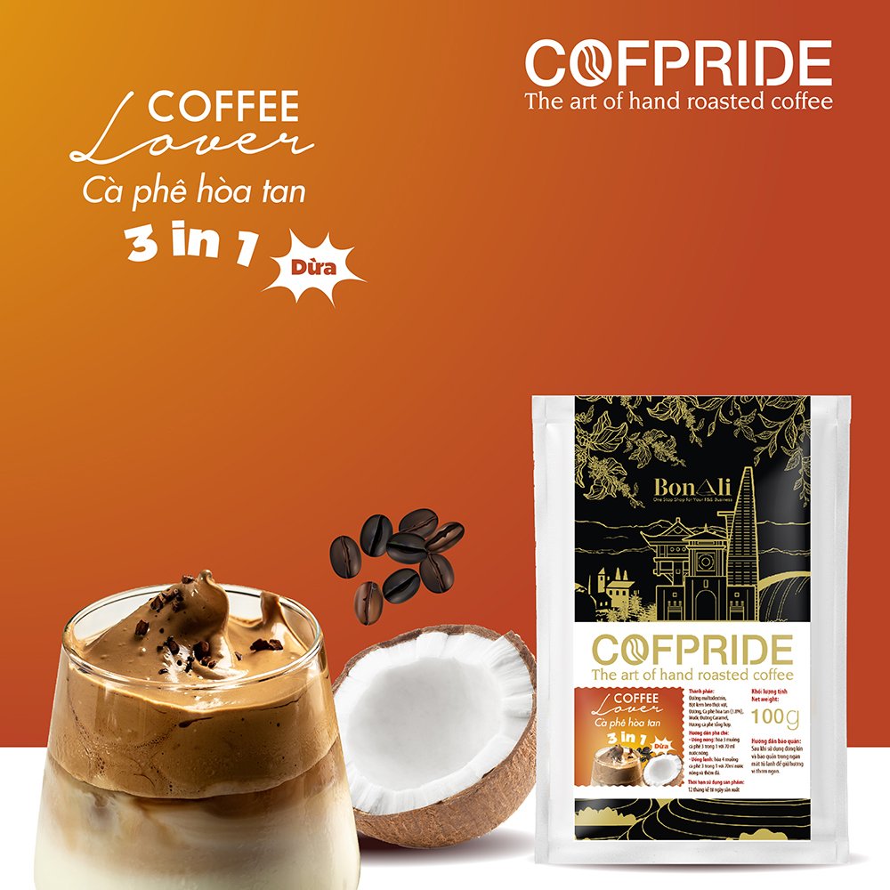 1 Gói Cafe Cofpride Cốt Dừa 100g