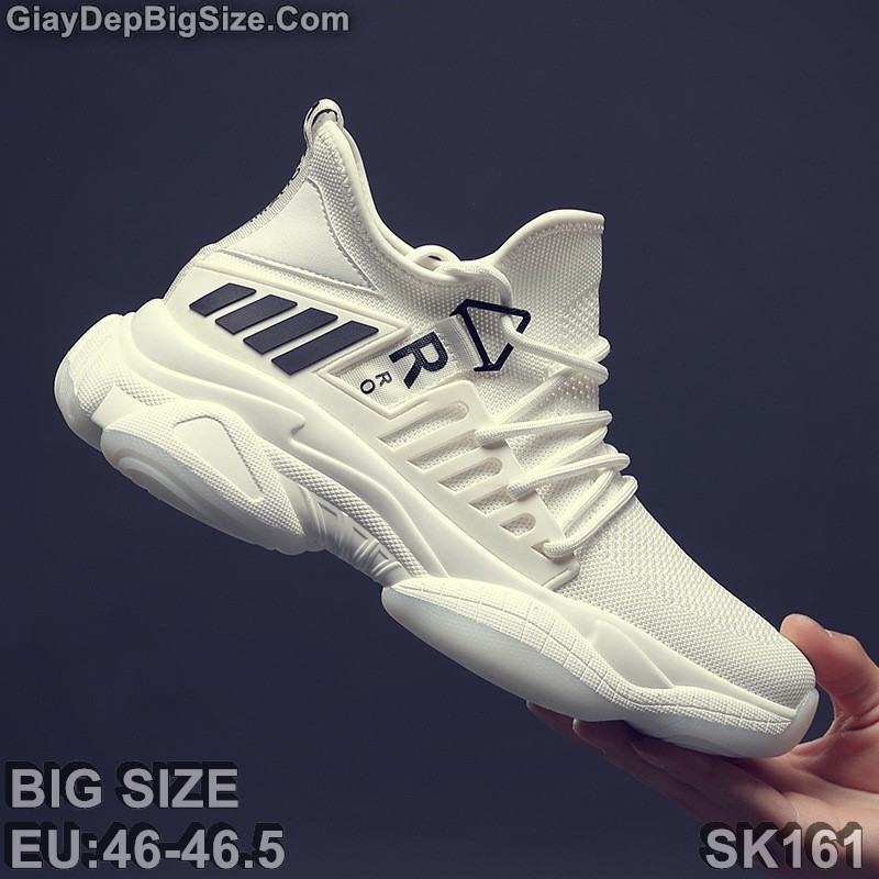 Giày Sneaker big size, giày thể thao big size cỡ lớn Eu:46-26.5 (29-30cm) cho nam chân to - MixASale