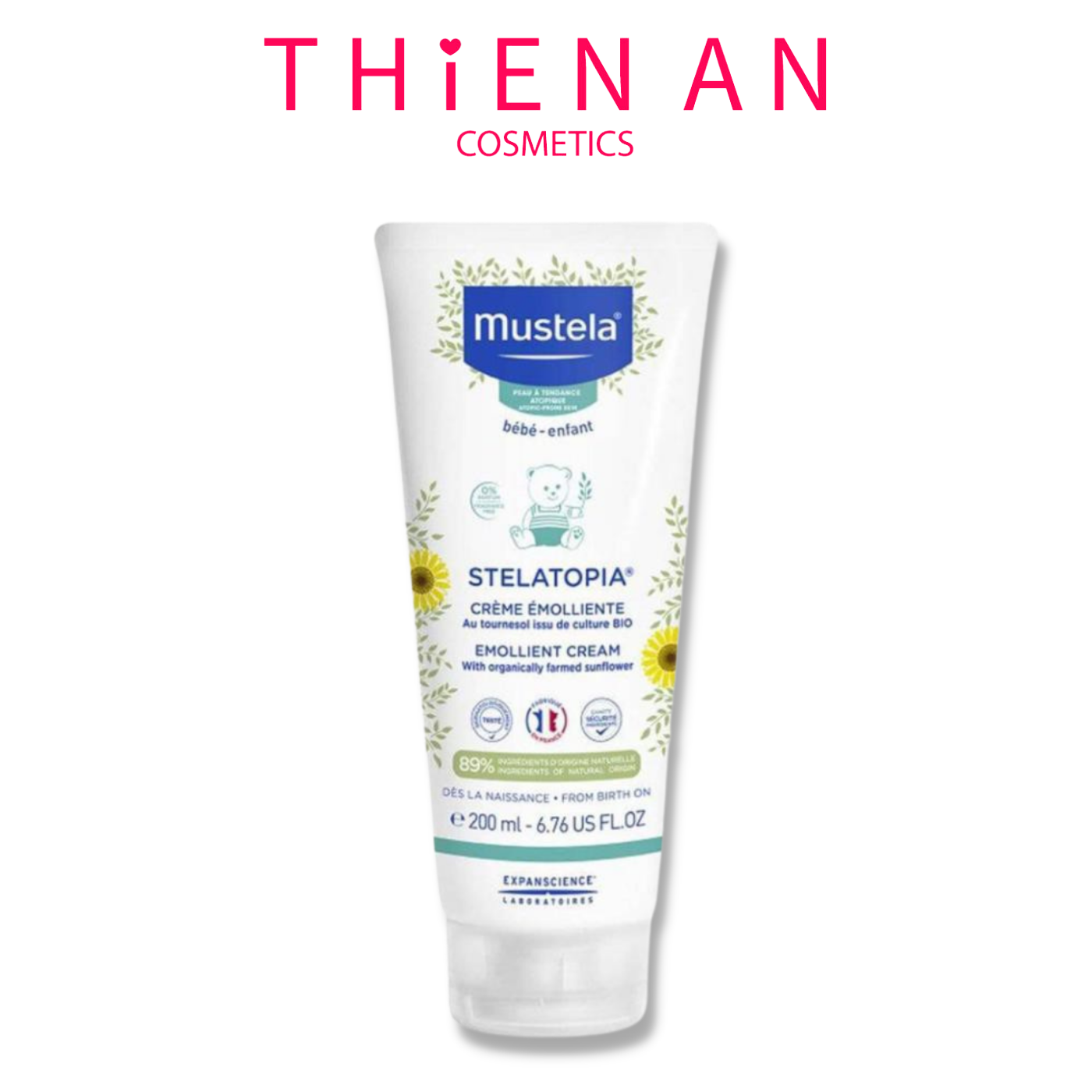 Mustela Kem Dưỡng Da Chàm Thể Tạng Stelatopia Emollient Cream 200ml