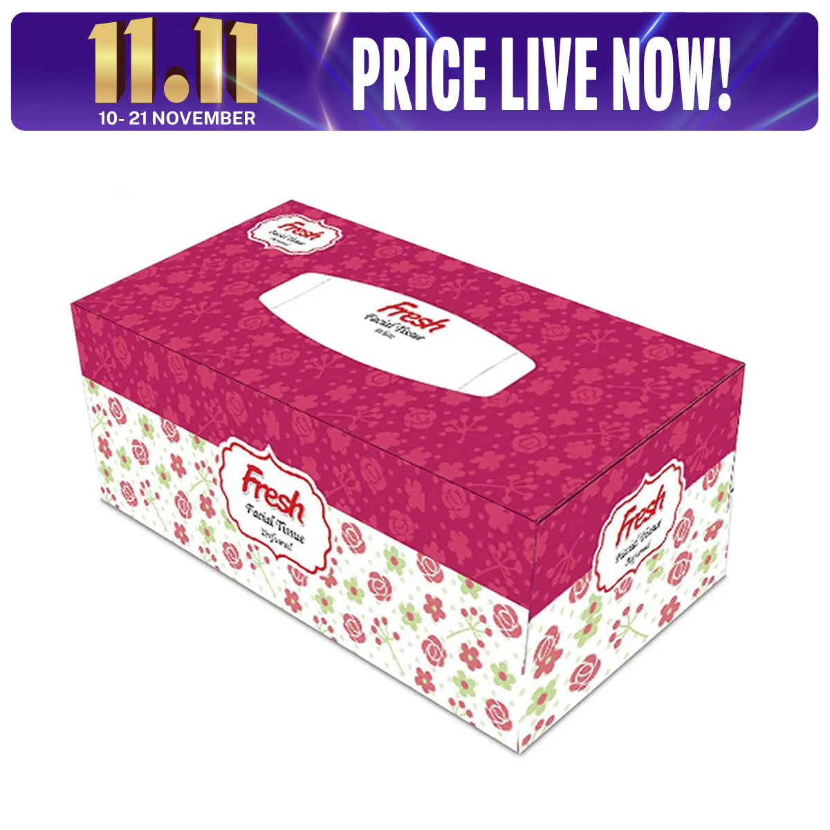 Fresh Facial Tissue Perfumed (100 Pcs x 2 Ply)