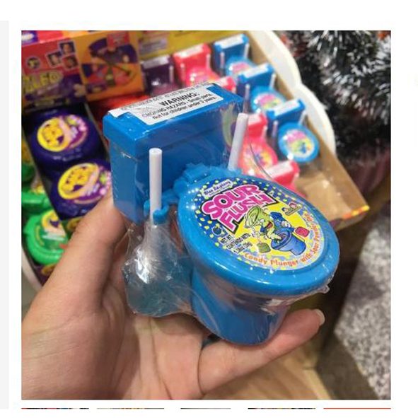 Kẹo mút bồn cầu Sour Flush màu tím 39gr