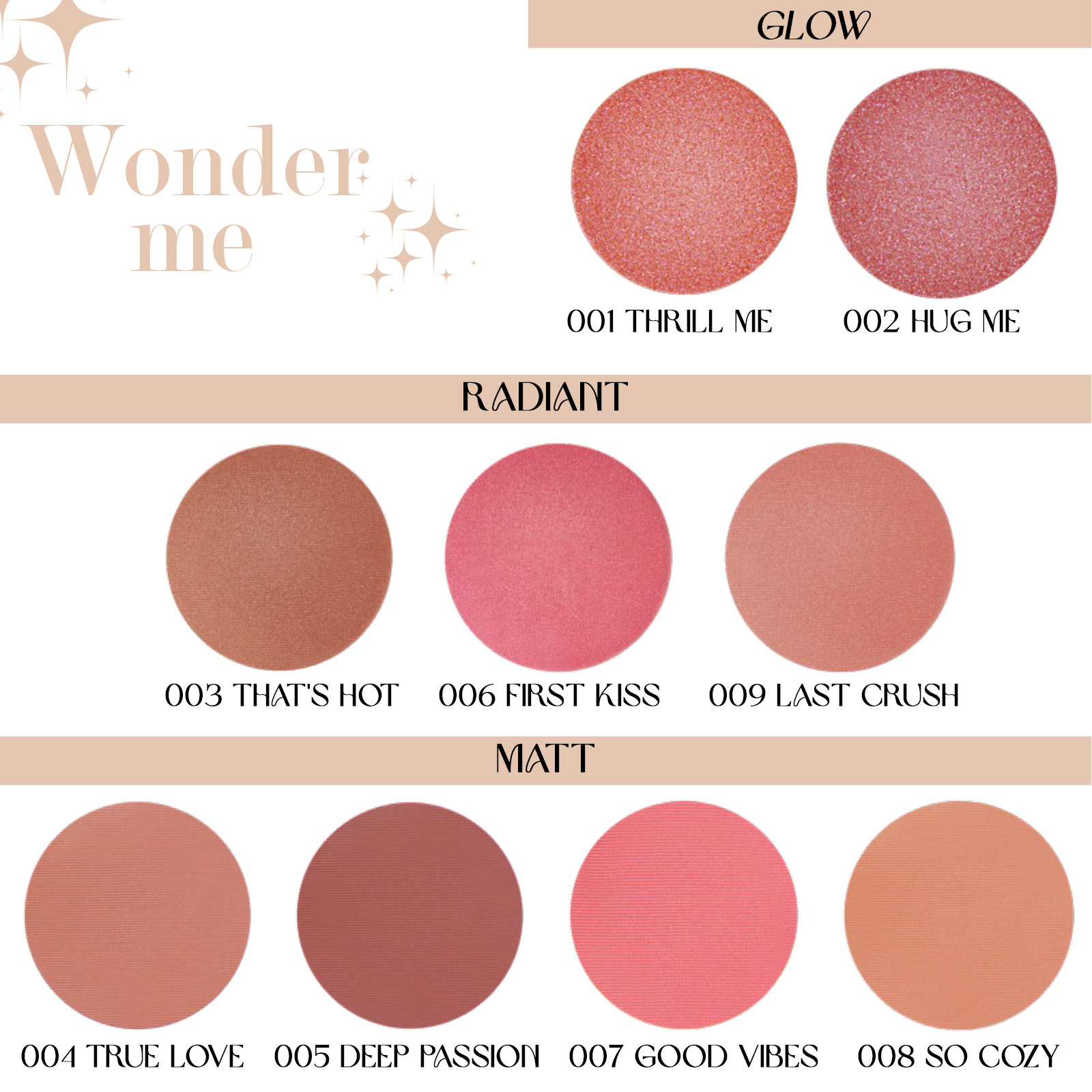 PUPA Wonder Me Blush – Puder-Rouge Für Natürliche Wangenfarbe, Farbe 009 Last Crush, 4 G