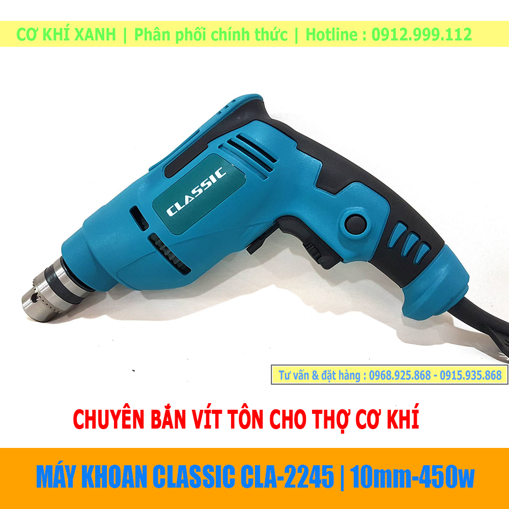 Máy khoan cầm tay classic cla-2245 450w - máy khoan bắn vít tôn đầu 10mm