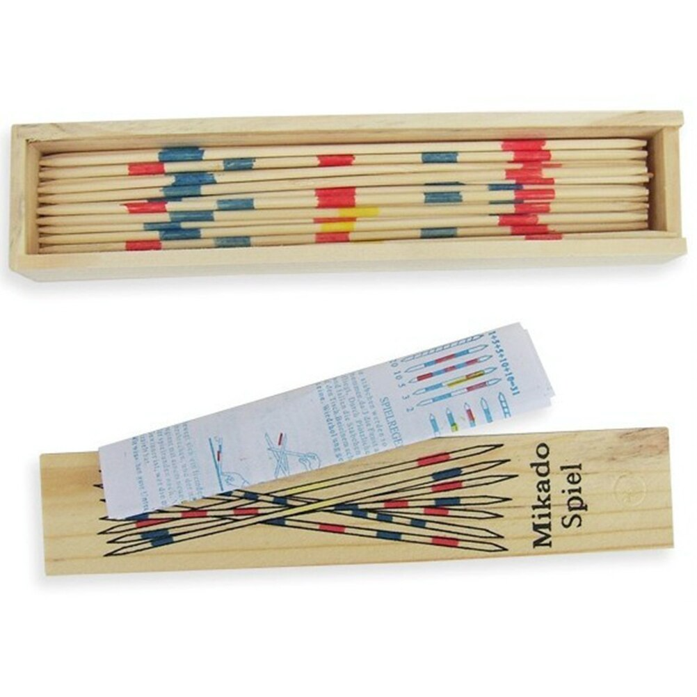 1 Set Traditional Mikado Spiel Pick Up Sticks With Box Multiplayer Game Baby Educational Wooden Board Games Stick Drop Shipping. 