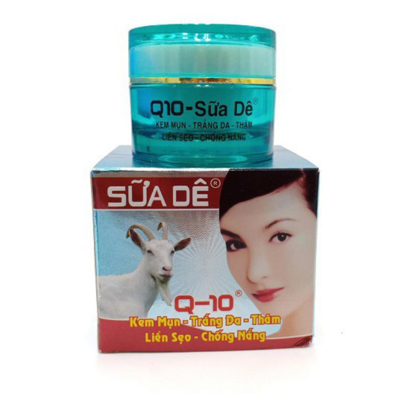 Kem mụn - trắng da - thâm - liền sẹo - chống nắng q10 - sữa dê 18g