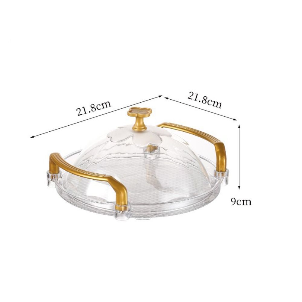 NILE Plastic Cake Tray Transparent with Dome Lid Cake Plate Serving