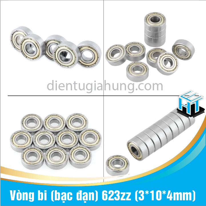 Combo 2 cái Vòng bi (bạc đạn) 623zz kích thước(3*10*4mm)(2 cái)