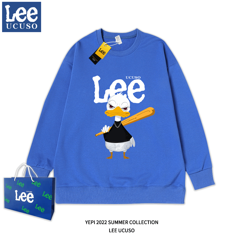 Lee UCUSO cartoon co-branded sweater men's autumn and winter round