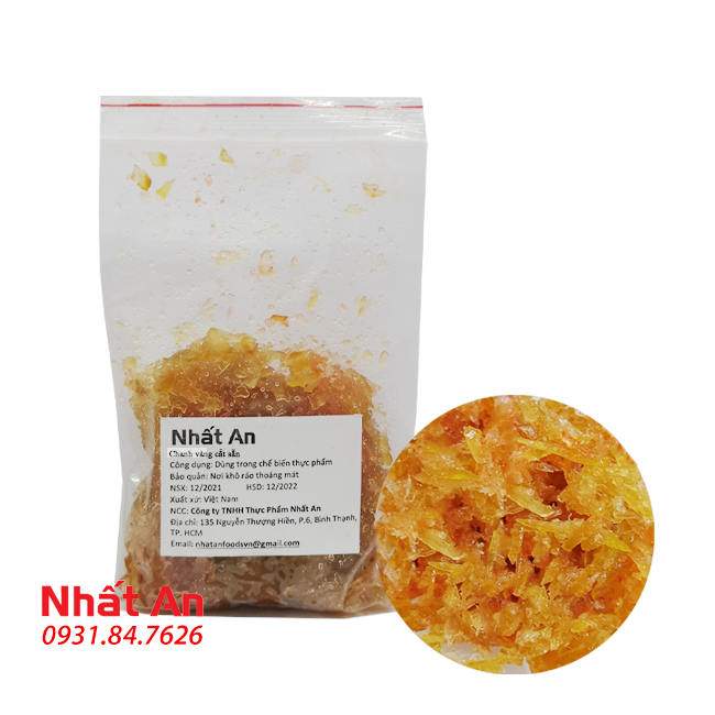 Mứt chanh vàng cắt sẵn làm bánh trung thu