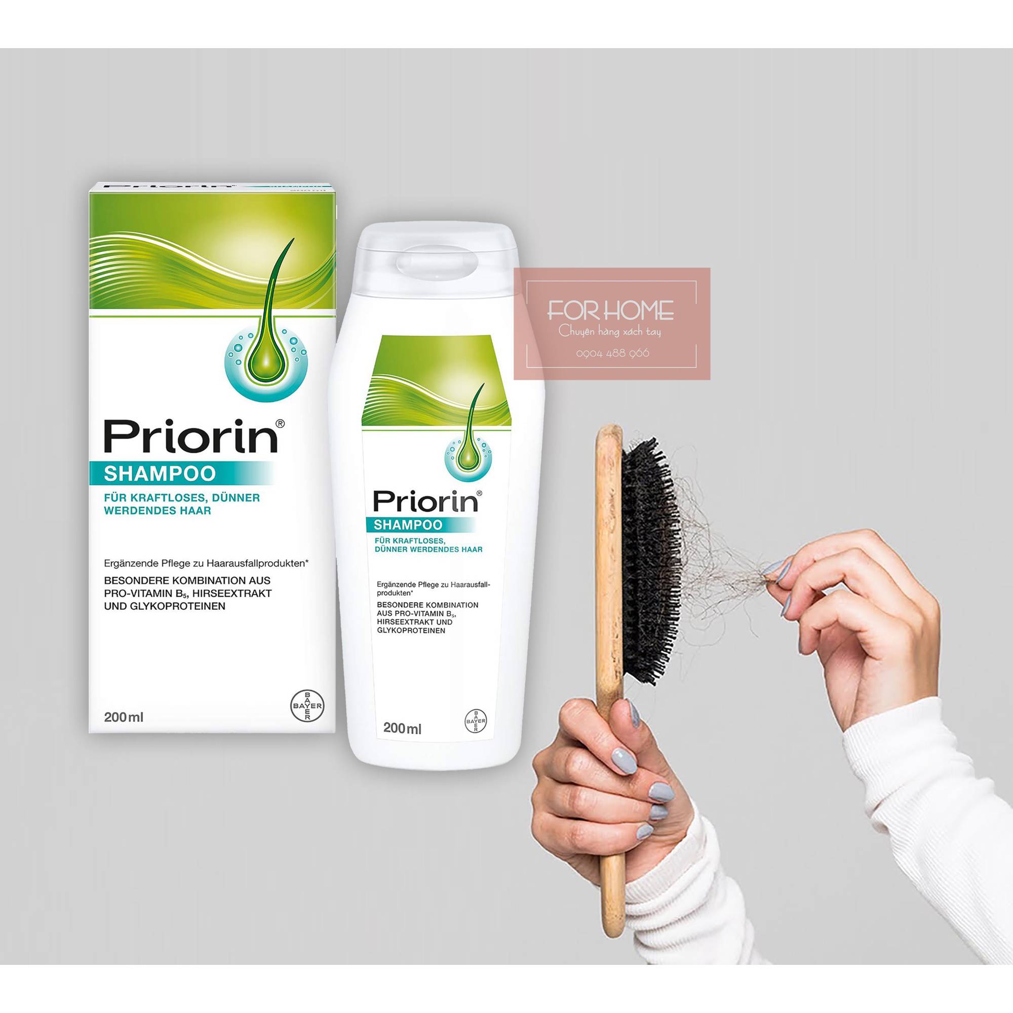 Dầu Gội Priorin Shampoo Chống Rụng Tóc, Kích Thích Tóc Mọc, 200 ml