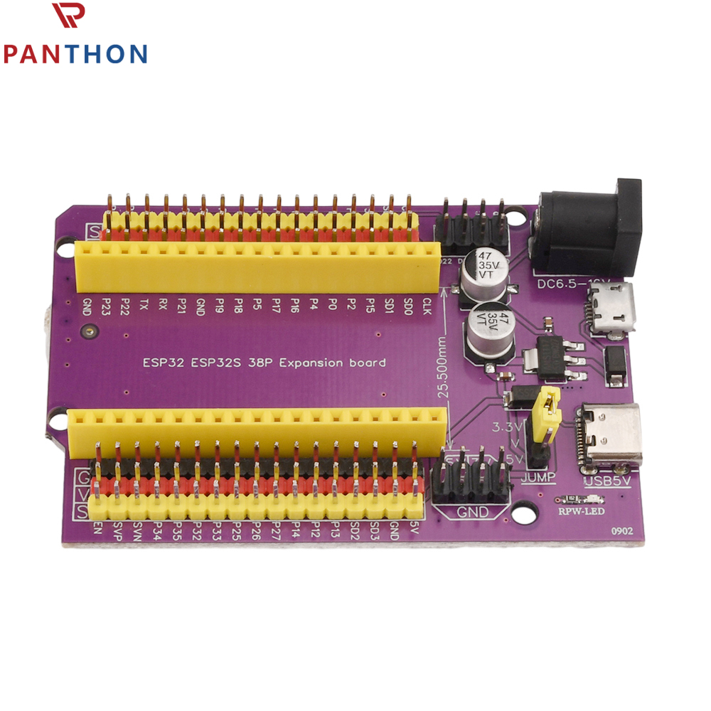Panthon esp32 super breakout board 38pin gpio expansion board 3 types outputs for esp32-devkitc esp-wroom-32 block pcb