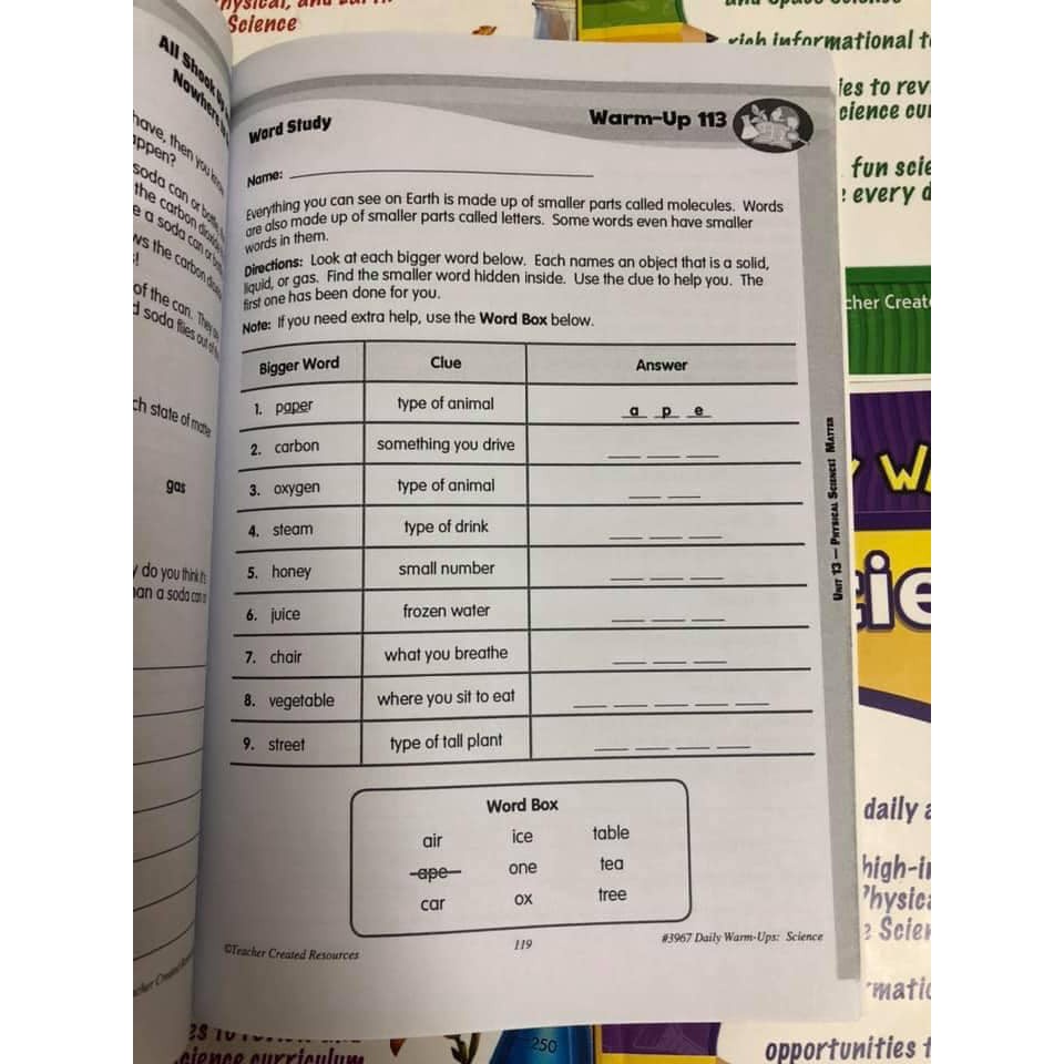 Bộ 5q - DAILY WARM-UPS SCIENCE