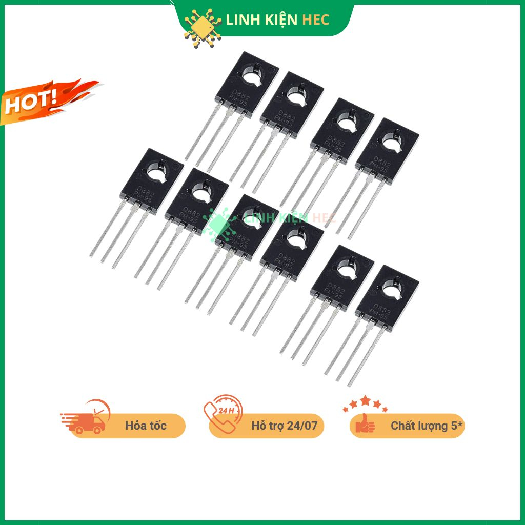 D882 2sd882 npn transistor to-126 3a 40v linh kiện hec