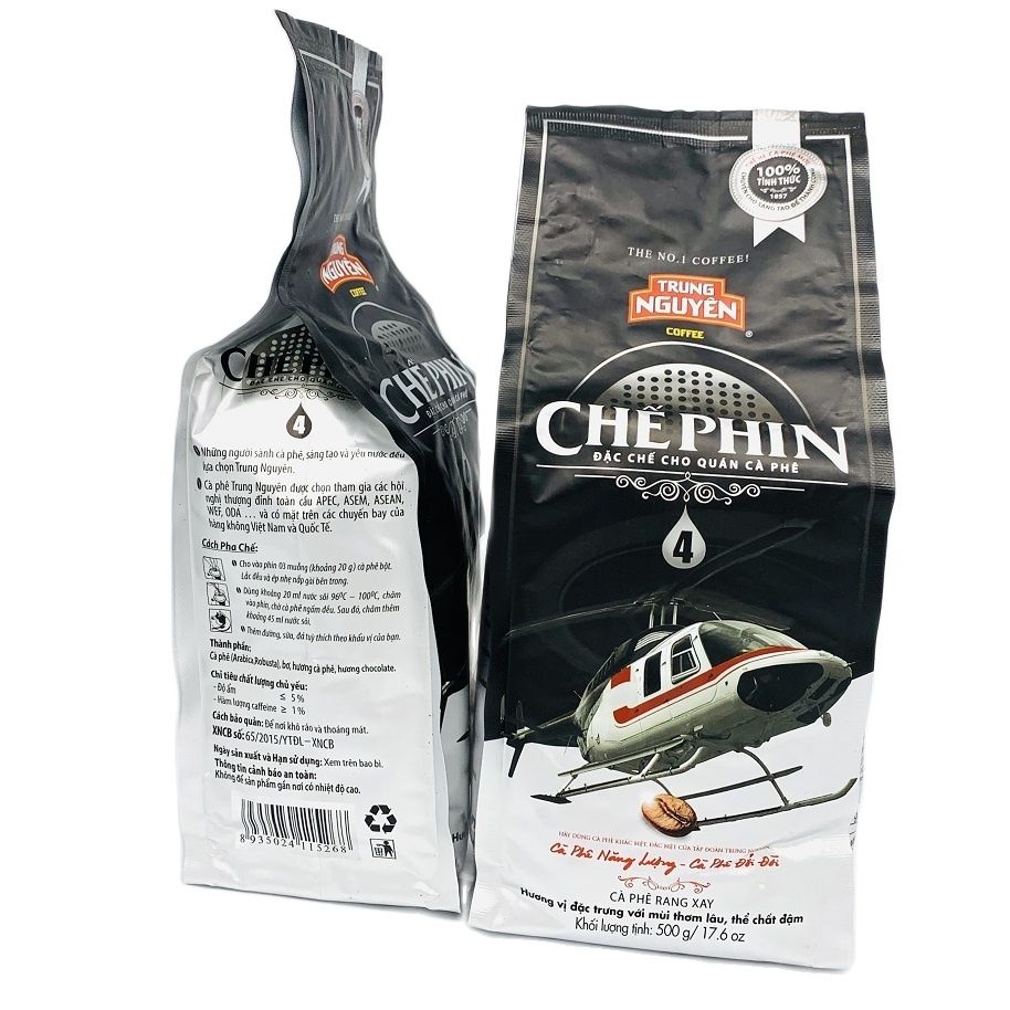 ( 500gam) Cà phê Chế phin Số 4 Trung Nguyên - Túi 500gam Cà phê pha phin