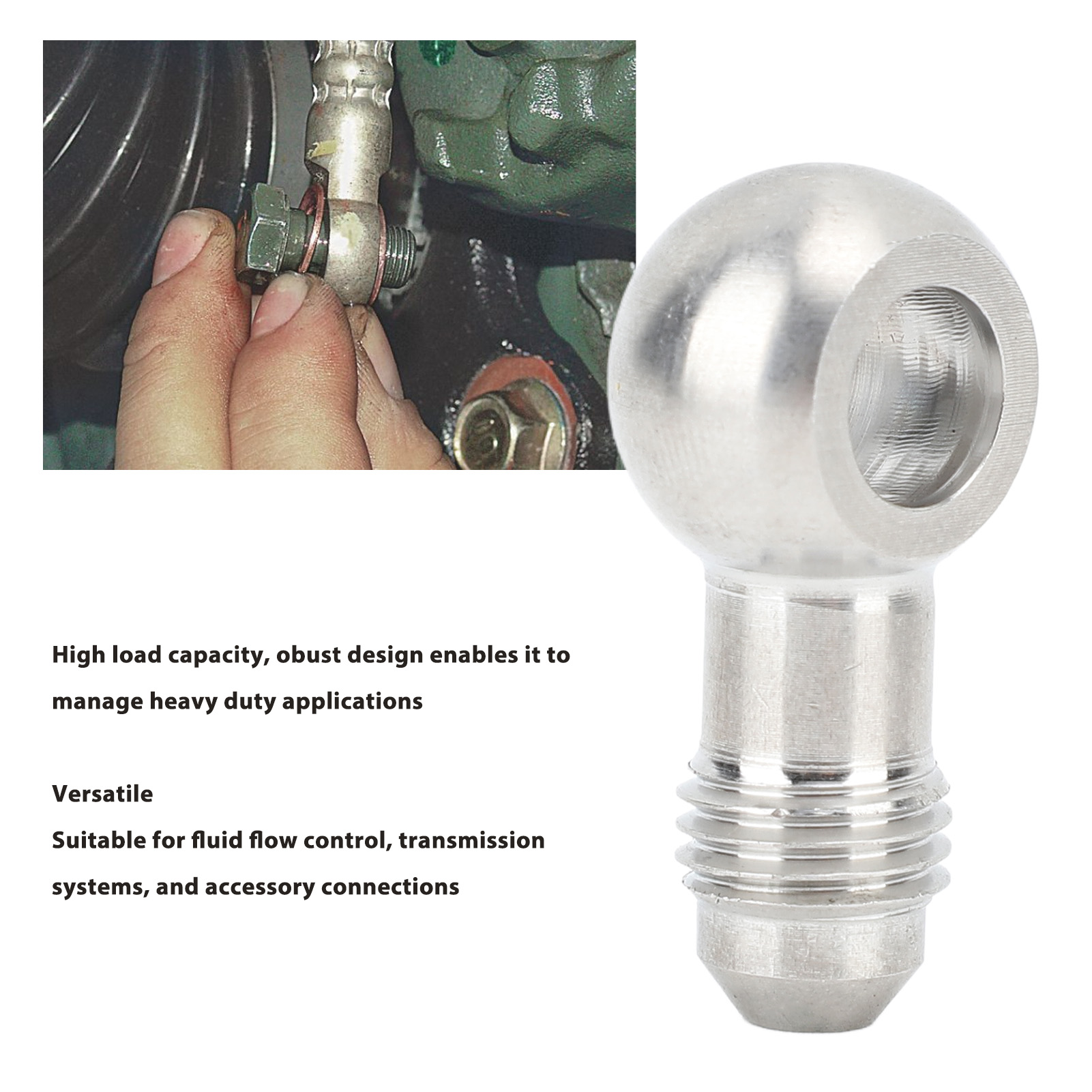 Banjo Fitting Fuel Line Adapter 8mm To AN‑4 Fuel Line Adapter Corrosion