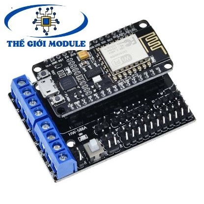 [Có sẵn] [Rẻ vô địch] Đế ra chân ESP8266 NodeMCU lua + Motor driver L293D - thegioimodule