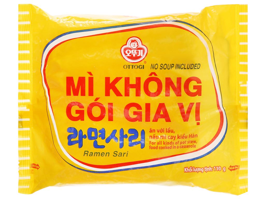 Mì không gói gia vị OttOgi gói 110g