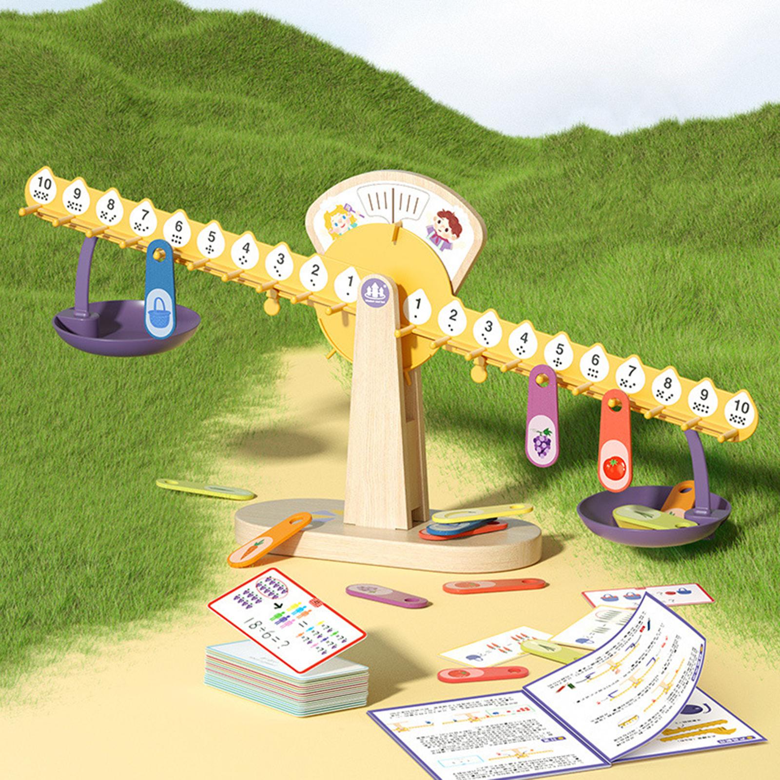 gamchiano Math Balance Math Learning Game Fine Motor Skill Fun Interactive Montessori Toy Mathematics Manipulative for Teaching Prop