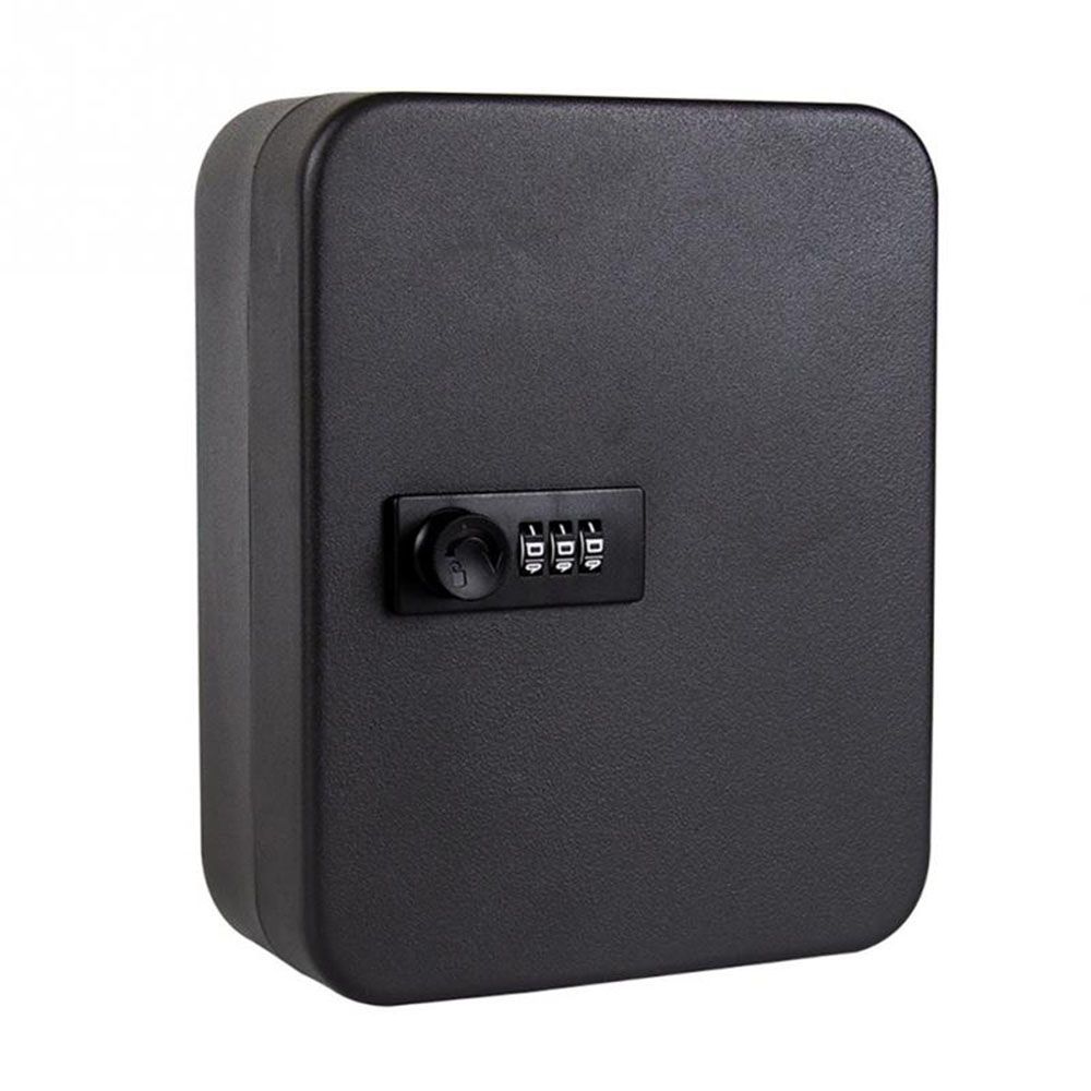 A8285 Metal Wall Mounted Lockable Password Office Key Safe Key Cabinet Box 20 Positions Combination Lock Box Car Key Box