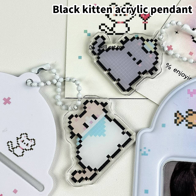 Cute Cartoon Cat Photo Card Holder Fashion Creative Decoration Idol Photo Album Protective Sleeves Pendant Card Storage Case.