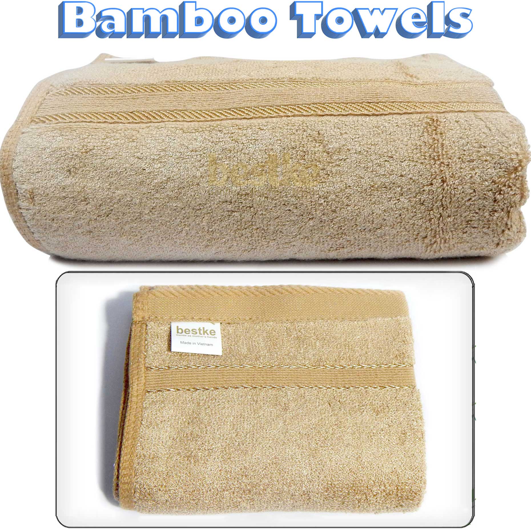 COMBO 15 khăn sợi tre bestke cao cấp , dùng cho cả trẻ em