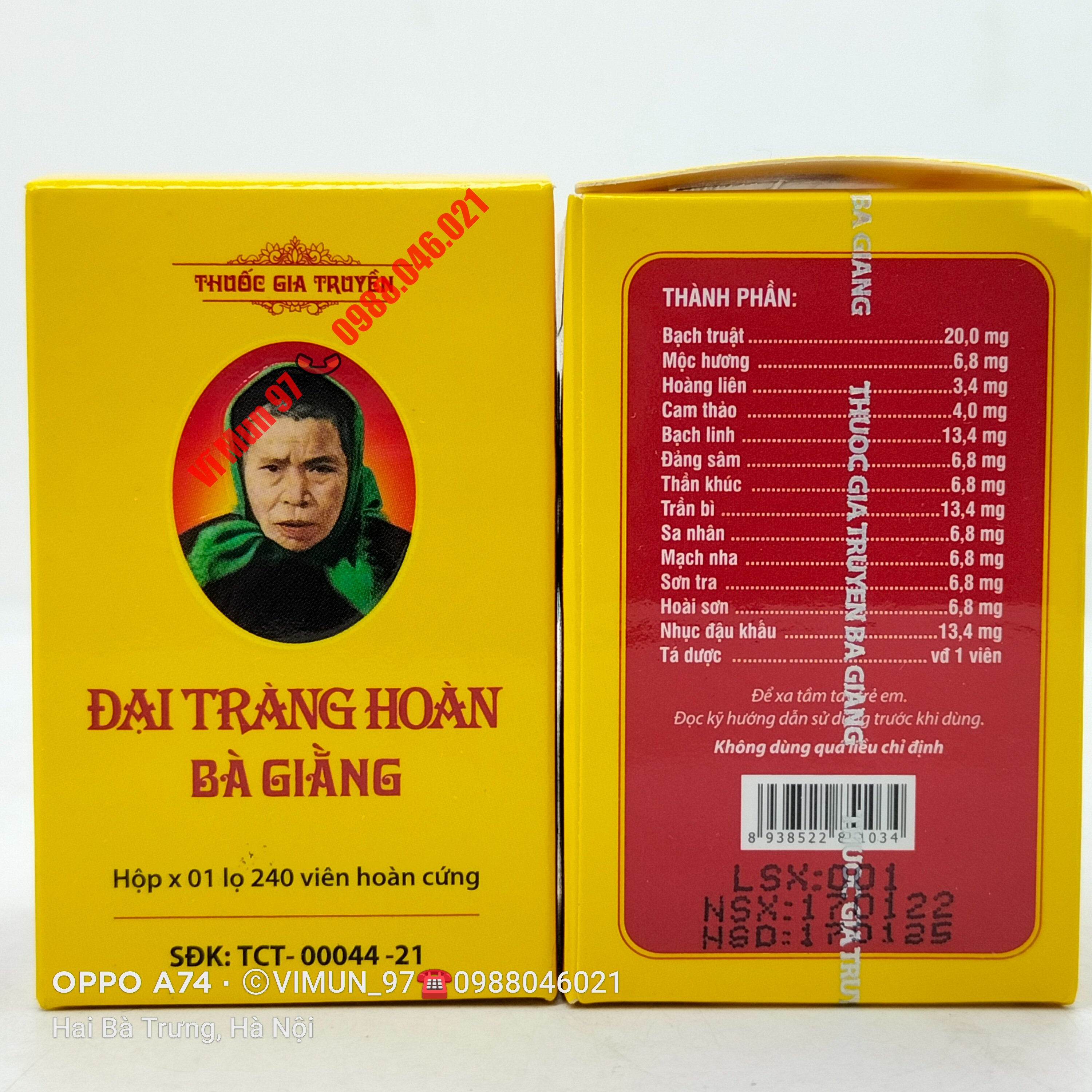 Đại Tràng Hoàn Bà Giằng lọ 240 viên