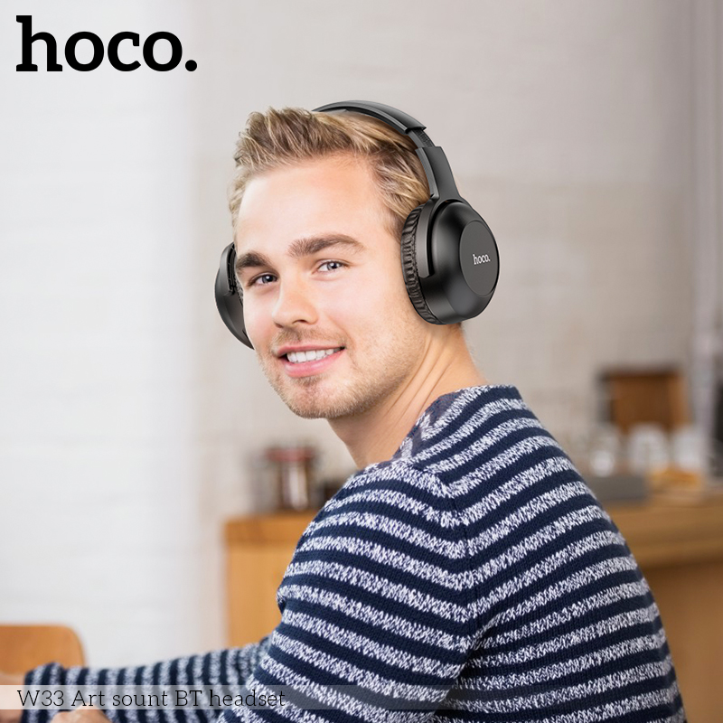 【New】Hoco W33 Wireless Bluetooth Headphone Bluetooth 5.0 10hrs Playback Time Protable Headphones