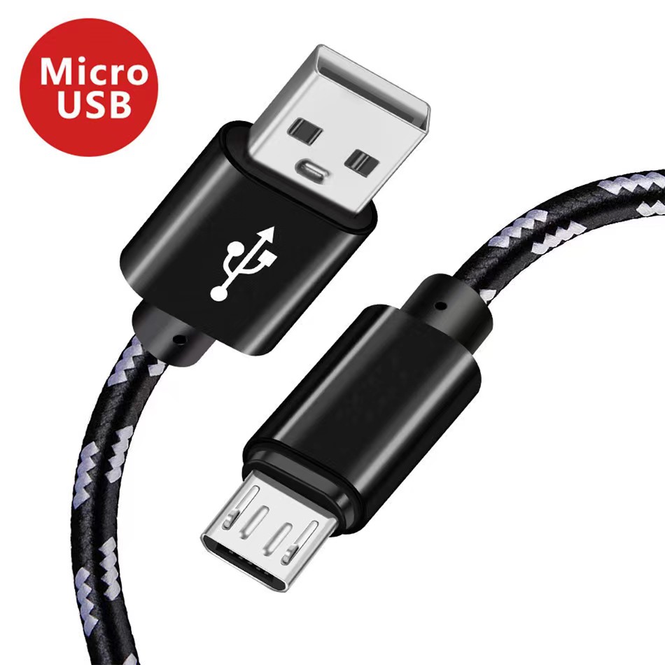 2.4A Micro USB cáp sạc sạc nhanh Nylon Dây cáp truyền dữ liệu cáp điện thoại cho Oppo Vivo