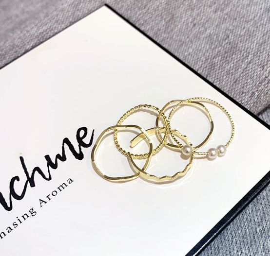 Nhẫn thời trang, set nhẫn cá tính cực chất NK55 set 5 chiếc