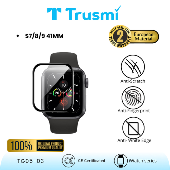 Tempered Glass Trusmi iWatch 3D Ceramic Pelindung Layar Apple